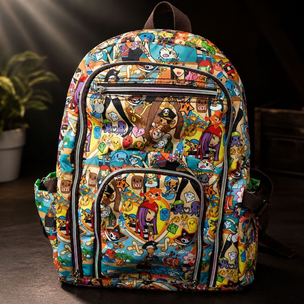 Tokidoki x LeSportsac Pirata Rolling Backpack Rare Y2K Travel Bag